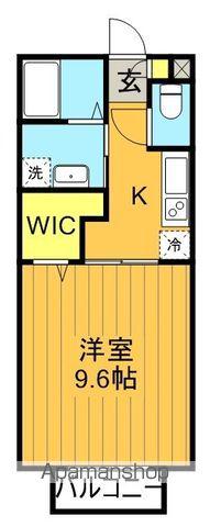 ラフォーレ山崎B(1K/2階)の間取り写真