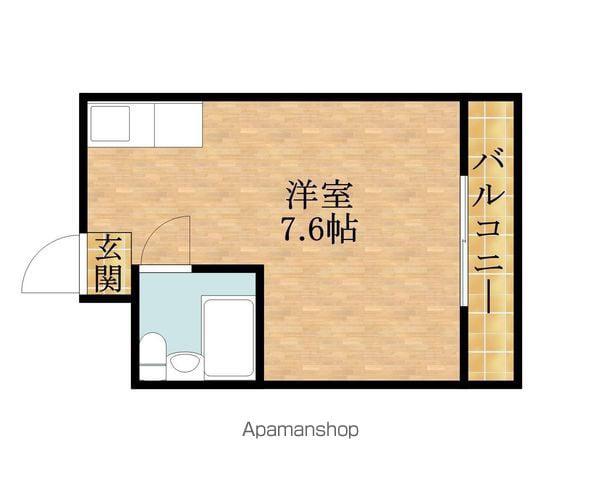 フェンテウノ(1K/2階)の間取り写真