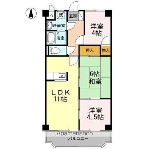 ASPEC成和(3LDK/3階)の間取り写真