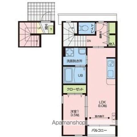 MONOLIE(1LDK/2階)の間取り写真