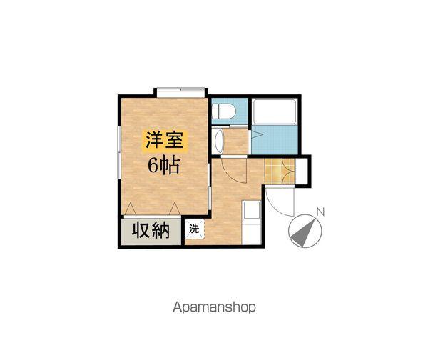 コーポはざま(ワンルーム/1階)の間取り写真