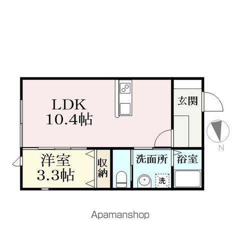CASA LEGARE(1LDK/2階)の間取り写真