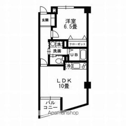 プレミュール(1LDK/5階)の間取り写真