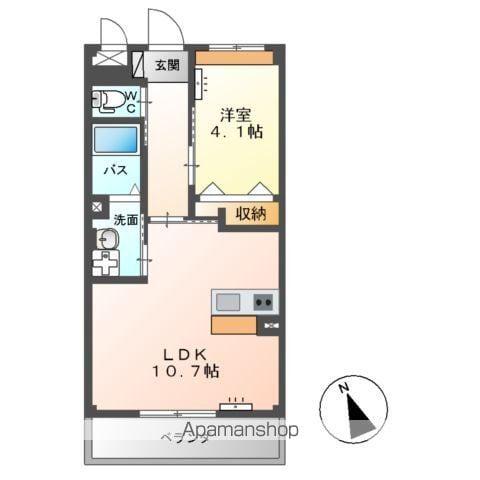 ラポール(1LDK/2階)の間取り写真