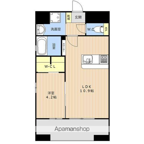 プレミアムレジデンス別府駅前(1LDK/14階)の間取り写真