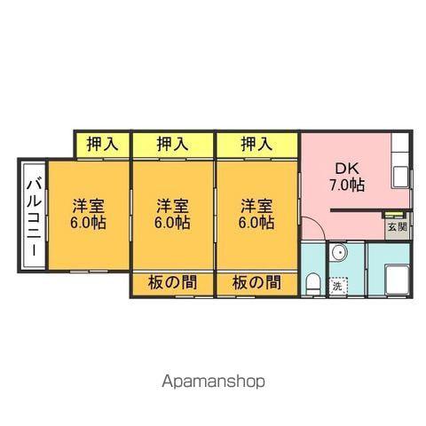 スリー糸田B(3DK)の間取り写真