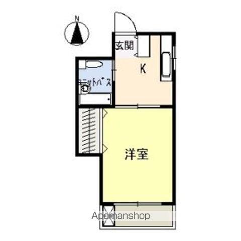 光ビル(1K/2階)の間取り写真