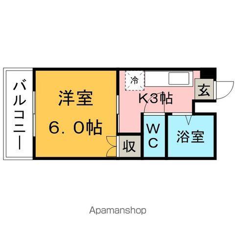 ネオステージⅢ(1K/3階)の間取り写真