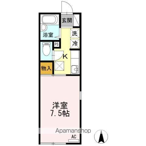 セジュールトロア(1K/1階)の間取り写真