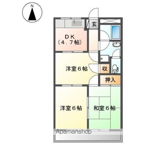 FLORENCE 吉野(3K/1階)の間取り写真