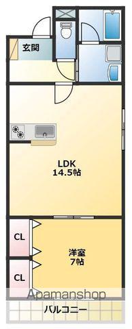 リノ・シティー壱番館(1LDK/2階)の間取り写真