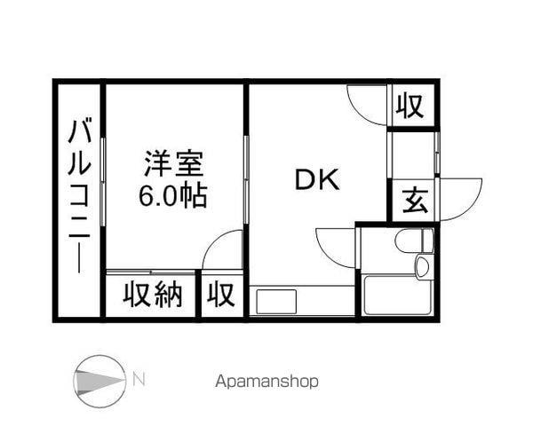 丸勝コーポ(2DK/1階)の間取り写真