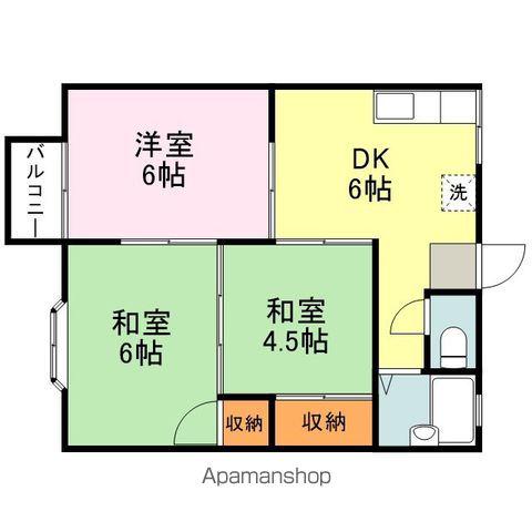 ヴィラ野々浜(3DK/1階)の間取り写真