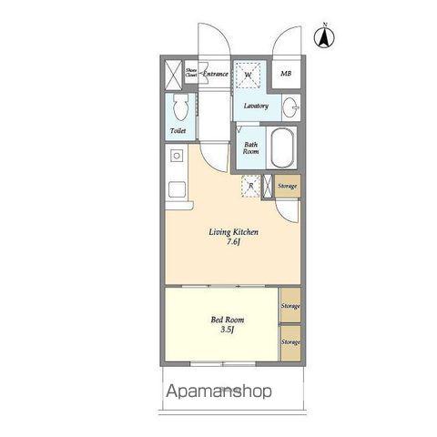 アクシーズタワー川口Ⅷ(1DK/7階)の間取り写真