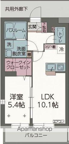 ウェスタ アザレア(1LDK/1階)の間取り写真