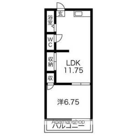 東千代田ハイツ(1LDK/2階)の間取り写真