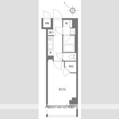ケーディーエックスレジデンス豊洲(1K/6階)の間取り写真