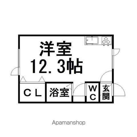 メゾン花園(ワンルーム/1階)の間取り写真