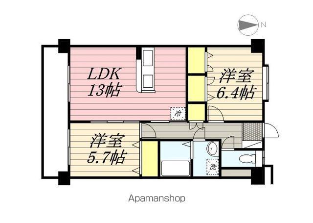 リージェンシー土井(2LDK/2階)の間取り写真