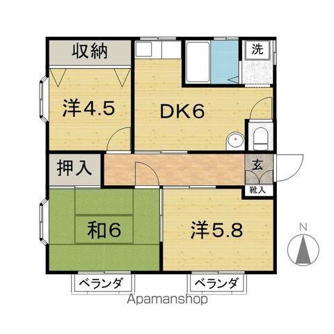 リッツハウス(3DK/2階)の間取り写真