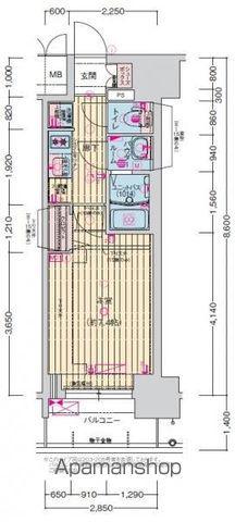 プレサンス今池駅前フェルディノ(1K/12階)の間取り写真
