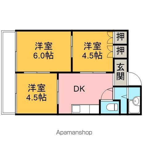ニューライフKS(3DK/2階)の間取り写真