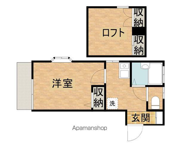 パレス瑠璃(1K/1階)の間取り写真