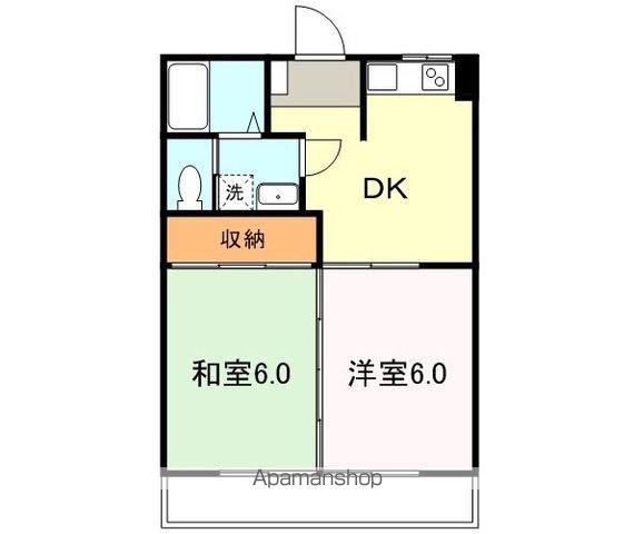 フォレスト10(2DK/4階)の間取り写真
