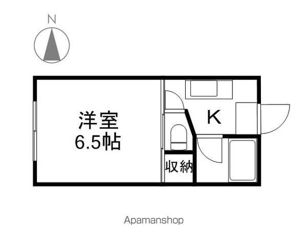 コーポヤマギシ(1K/3階)の間取り写真