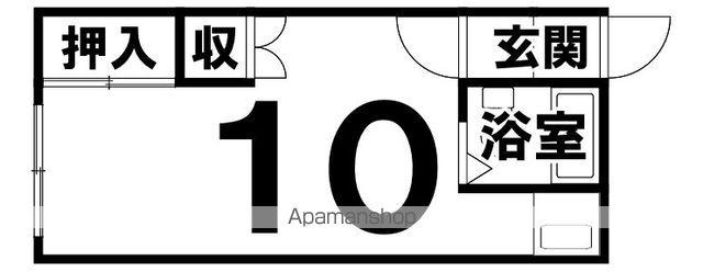 ひまわりはいつ(ワンルーム/1階)の間取り写真