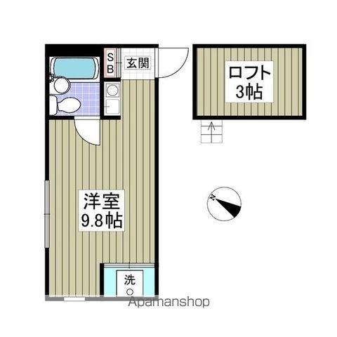 ブルーメヤツカ38(ワンルーム/1階)の間取り写真