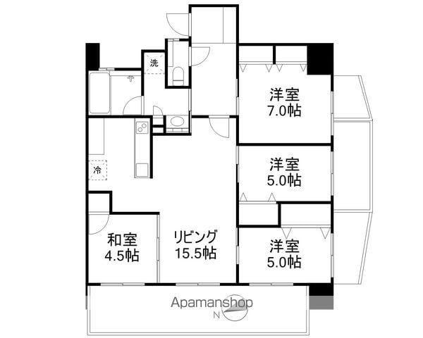 プレサンスロジェ国際通レーヴタワー(4LDK/8階)の間取り写真