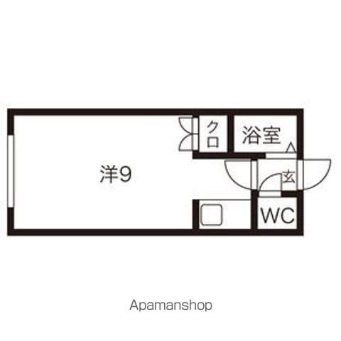 オーナーズヒル16(ワンルーム/1階)の間取り写真