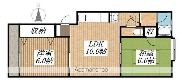 高松レジデンス(2LDK/3階)の間取り写真