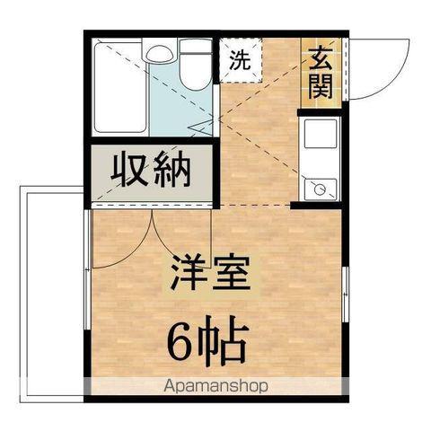 シャルマンハウス石田1号館(ワンルーム/1階)の間取り写真