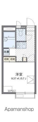 レオパレス足高(1K/2階)の間取り写真