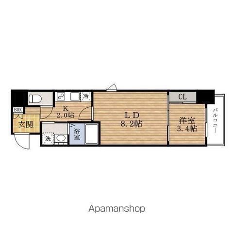 CAVANA HOMMACHI (1LDK/3階)の間取り写真
