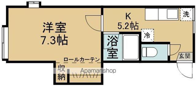 ハウスパル(1K/1階)の間取り写真