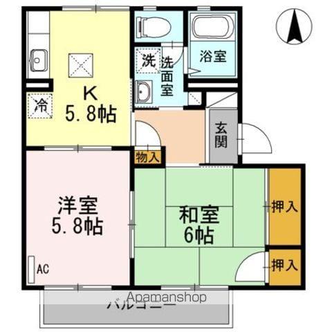 ヴィラ パースリー(1LDK/1階)の間取り写真