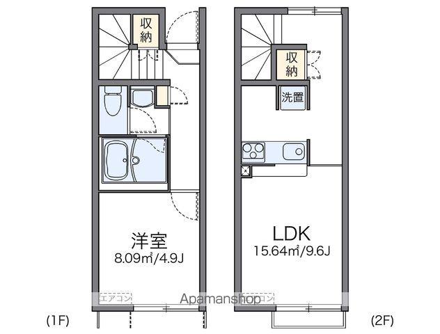 レオネクストABE(1LDK/1階)の間取り写真