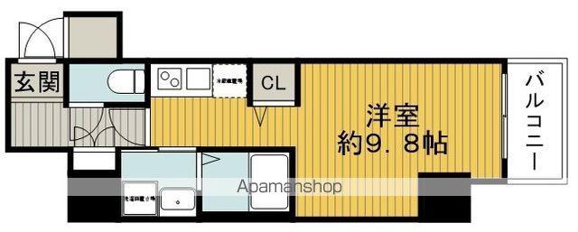 アクアラフォレ豊中(ワンルーム/9階)の間取り写真
