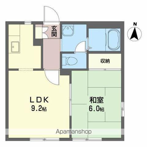レジェンドふなき(1LDK/1階)の間取り写真