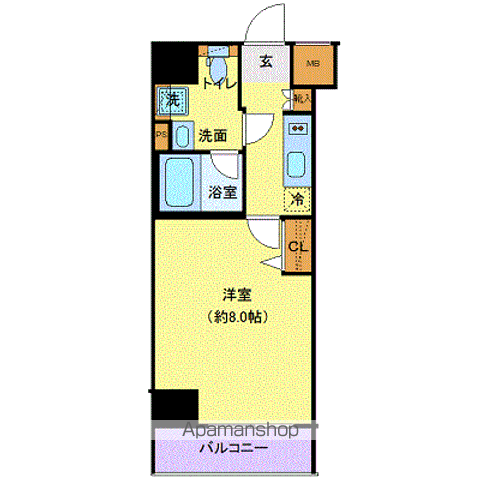 シーネクス立川(1K/4階)の間取り写真