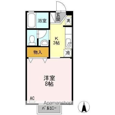 サンハイツ(1K/2階)の間取り写真