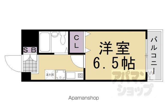 ブランバール24(1K/2階)の間取り写真