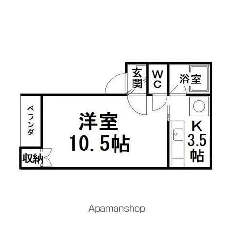 中ノ島センターパーク1番館(1K/1階)の間取り写真