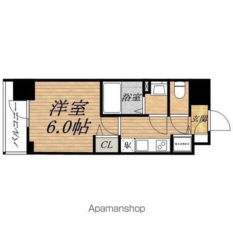 PRESSANCE松屋町駅前(1K/10階)の間取り写真
