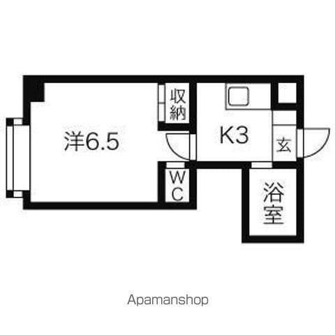 OMレジデンスN35 (1K/2階)の間取り写真