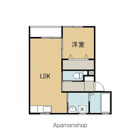 ヴィオラⅢ A棟(1LDK/1階)の間取り写真