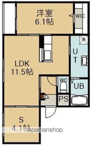 KONA(1SLDK/2階)の間取り写真